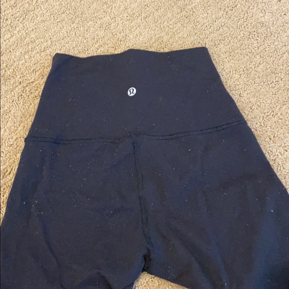 black lululemon high rise leggings size 4